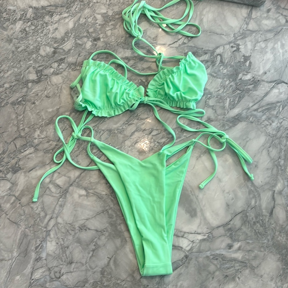 Neon green bikini